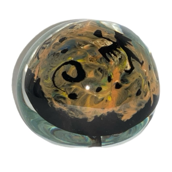 Hand-Blown Glass Paperweight - Southwest Native American Design - Picture 2 of 10